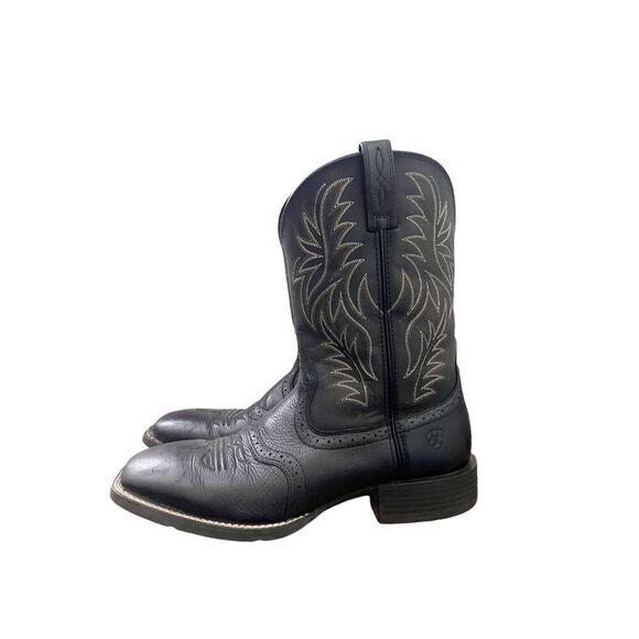 Ariat Black and Tan Cowboy Boots - Picture 4 of 10